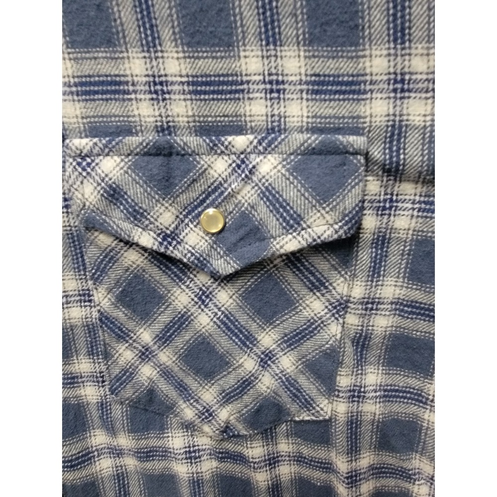 Wrager WR Rancher Long Sleeve Snap Button Shirt Size XL Shades of Blue - Picture 4 of 9